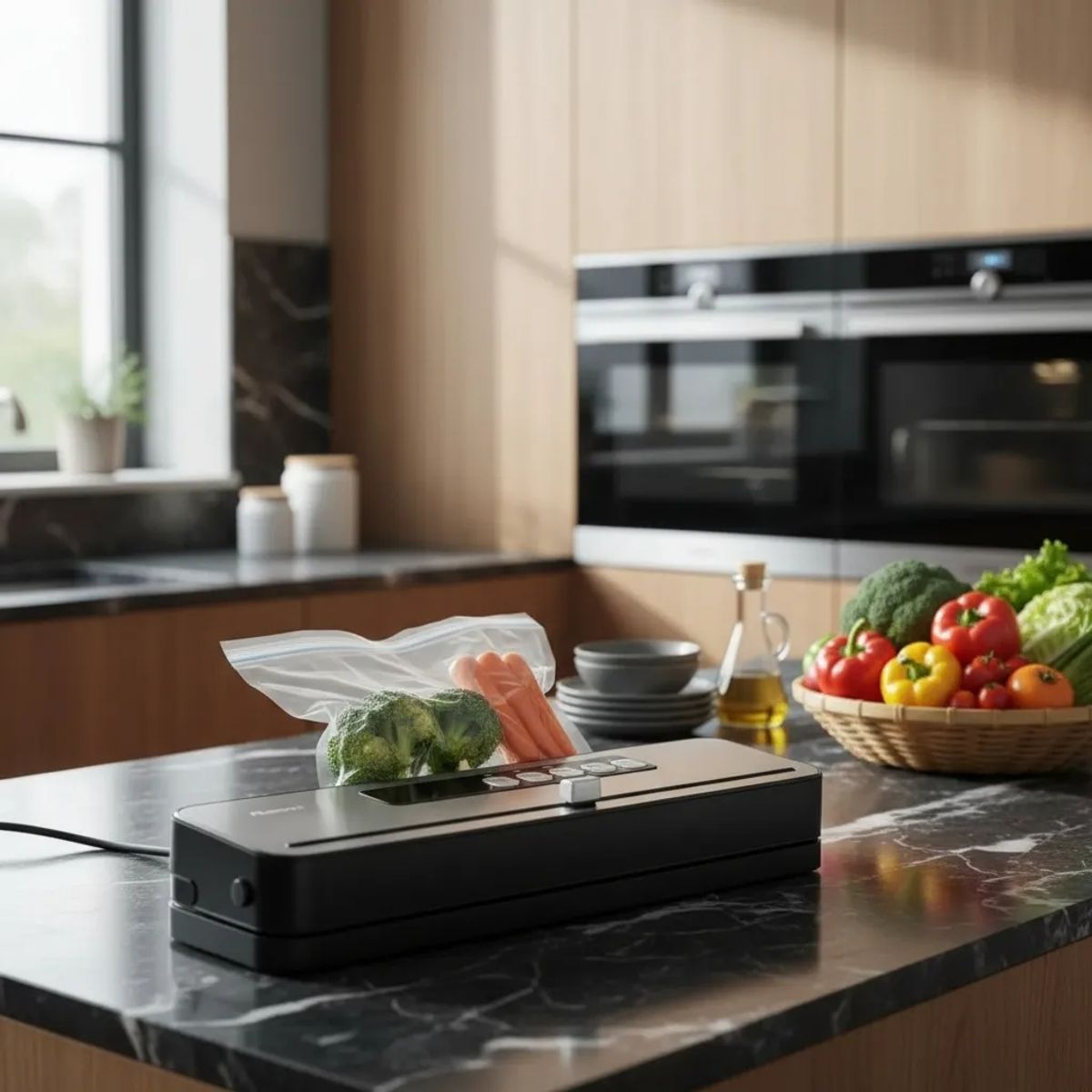 GENERICO - Maquina Selladora Al Vacio RAF R74000 110W Para Empacar Y Conservar Alimentos Secos Humedos FIGOIMPORT