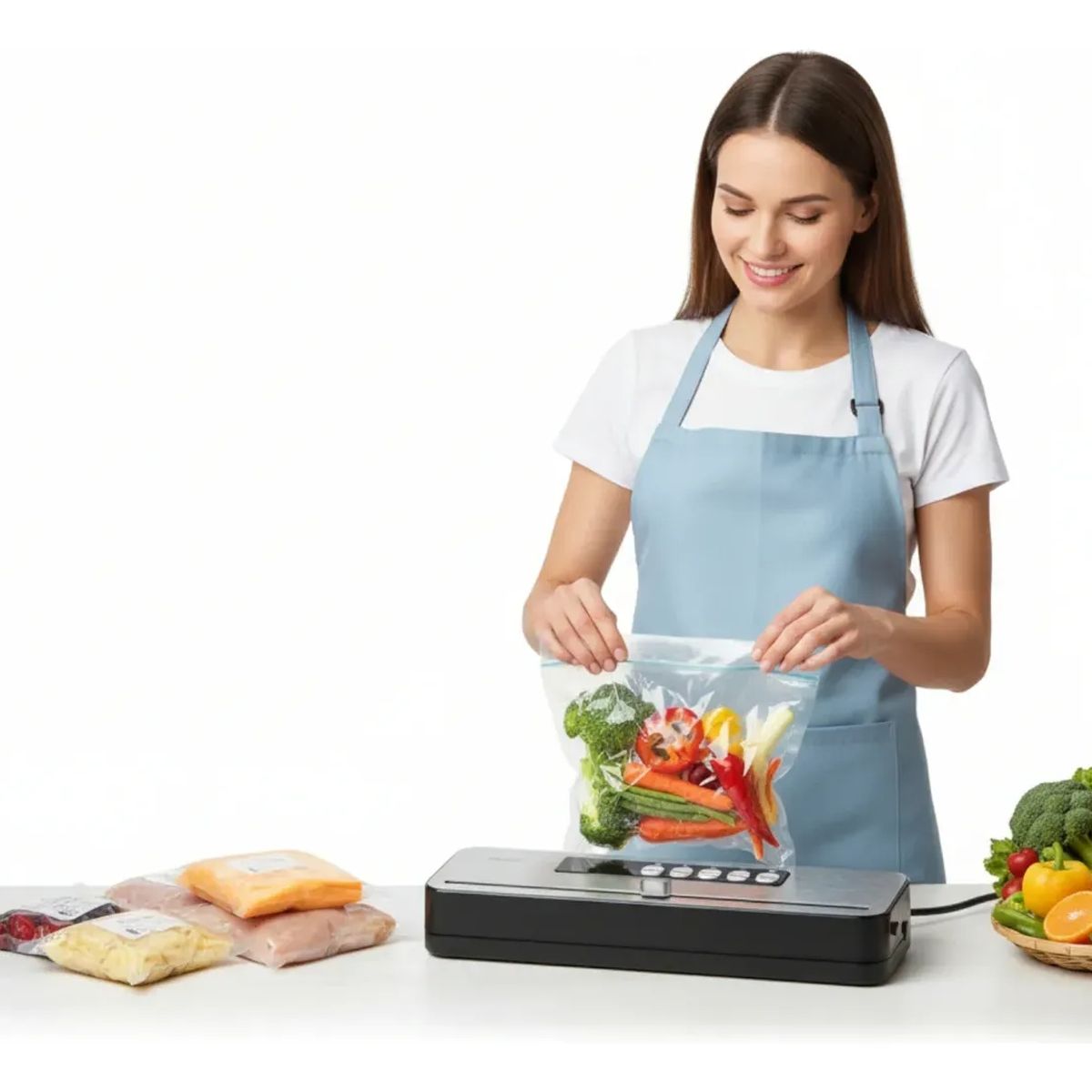 GENERICO - Maquina Selladora Al Vacio RAF R74000 110W Para Empacar Y Conservar Alimentos FIGOIMPORT.
