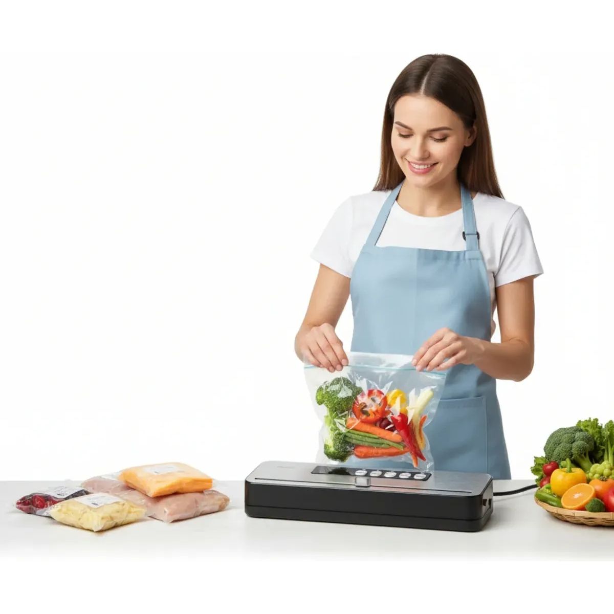 GENERICO - Maquina Selladora Al Vacio RAF R74000 110W Para Empacar Y Conservar Alimentos FIGOIMPORT.