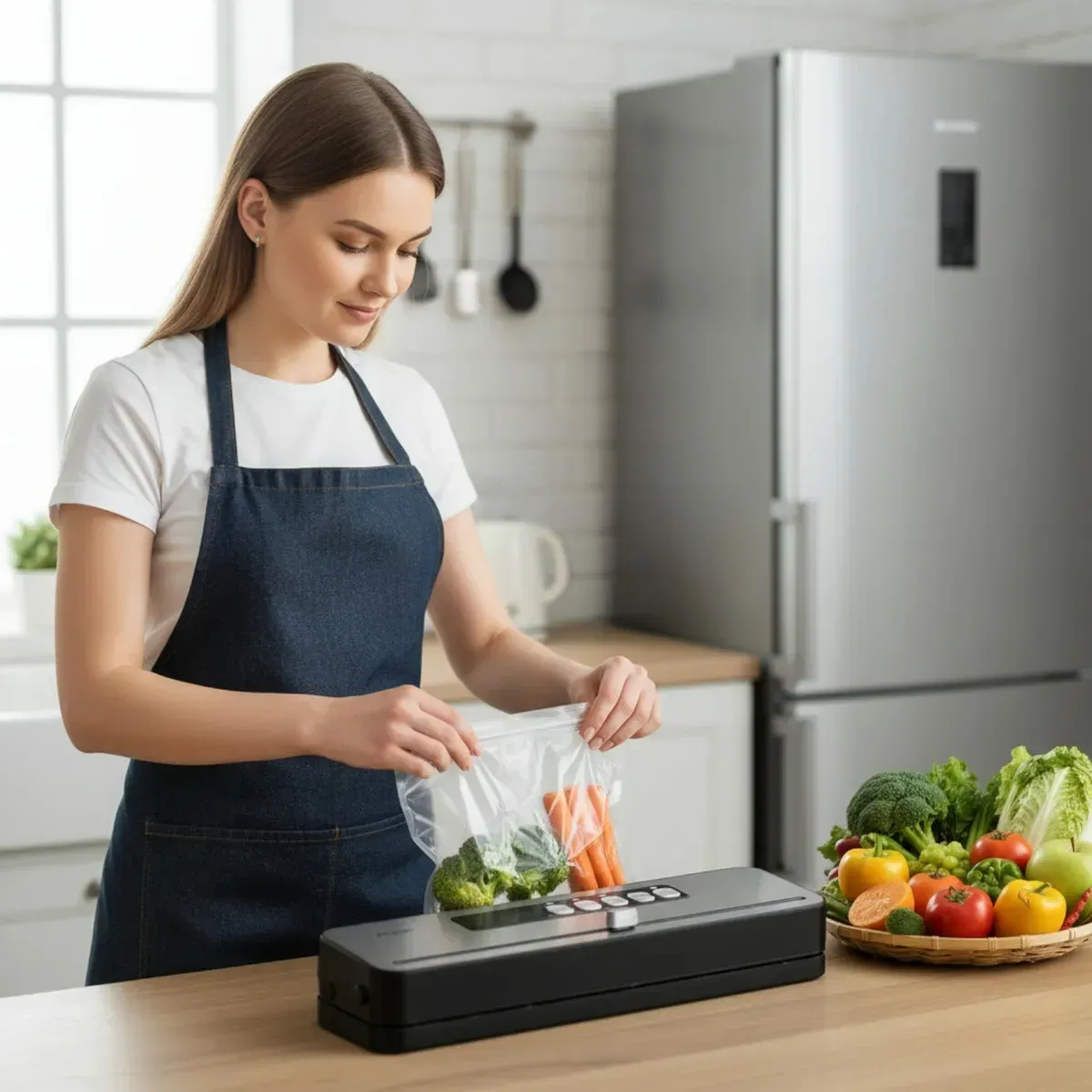 GENERICO - Maquina Selladora Al Vacio RAF R74000 110W Para Empacar Y Conservar Alimentos FIGOIMPORT.