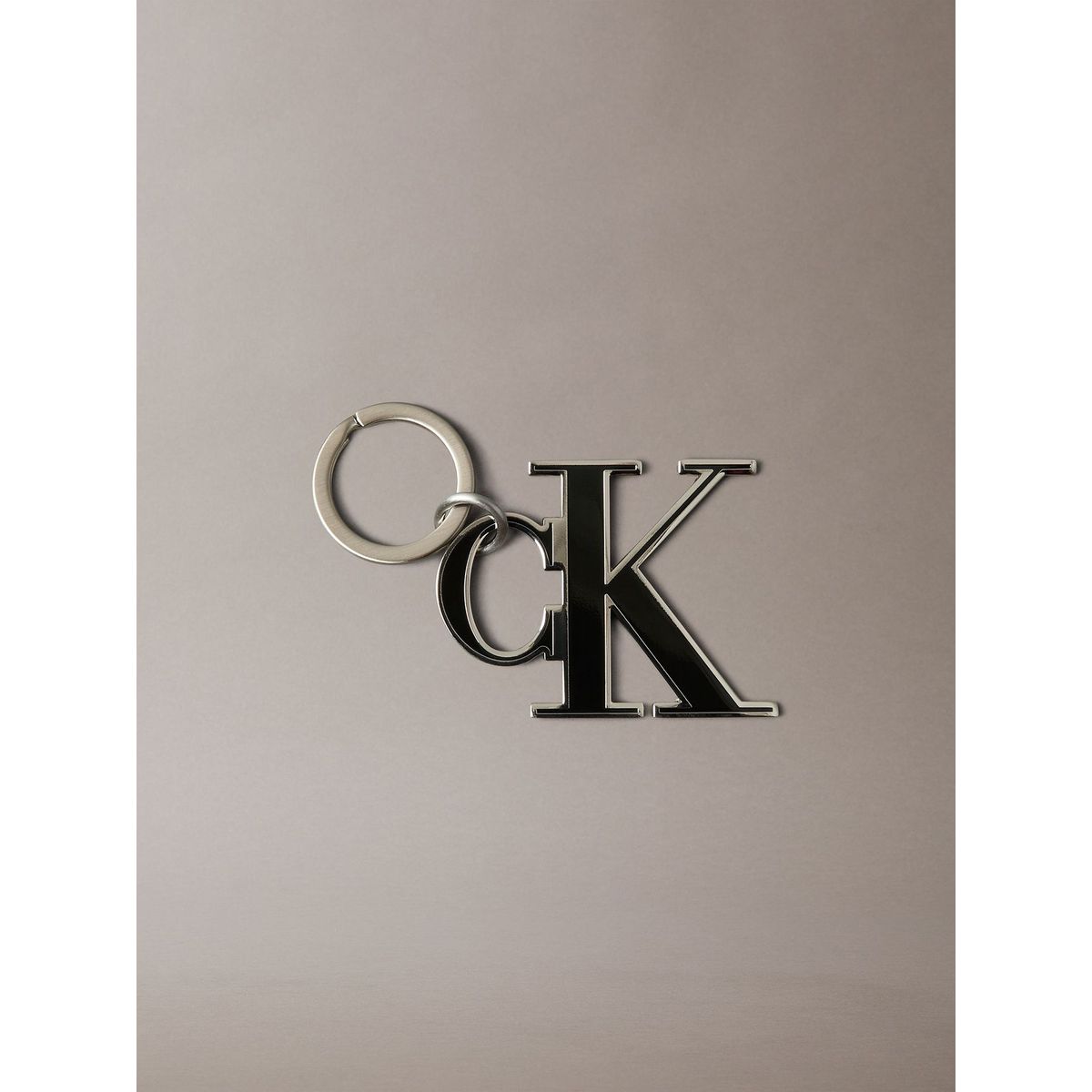 CALVIN KLEIN - Llavero con Monograma CK Negro Calvin Klein