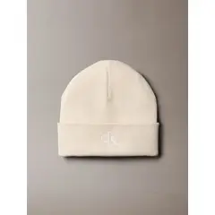 CALVIN KLEIN - Gorro Beanie con Monograma Bordado