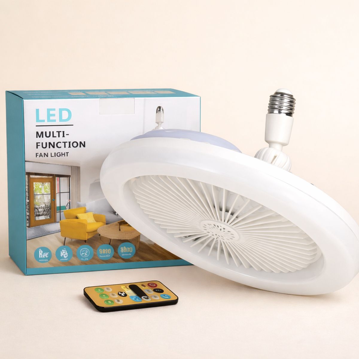 MOVI - Ventilador de Techo 3 en 1 con Luz LED y Control Remoto