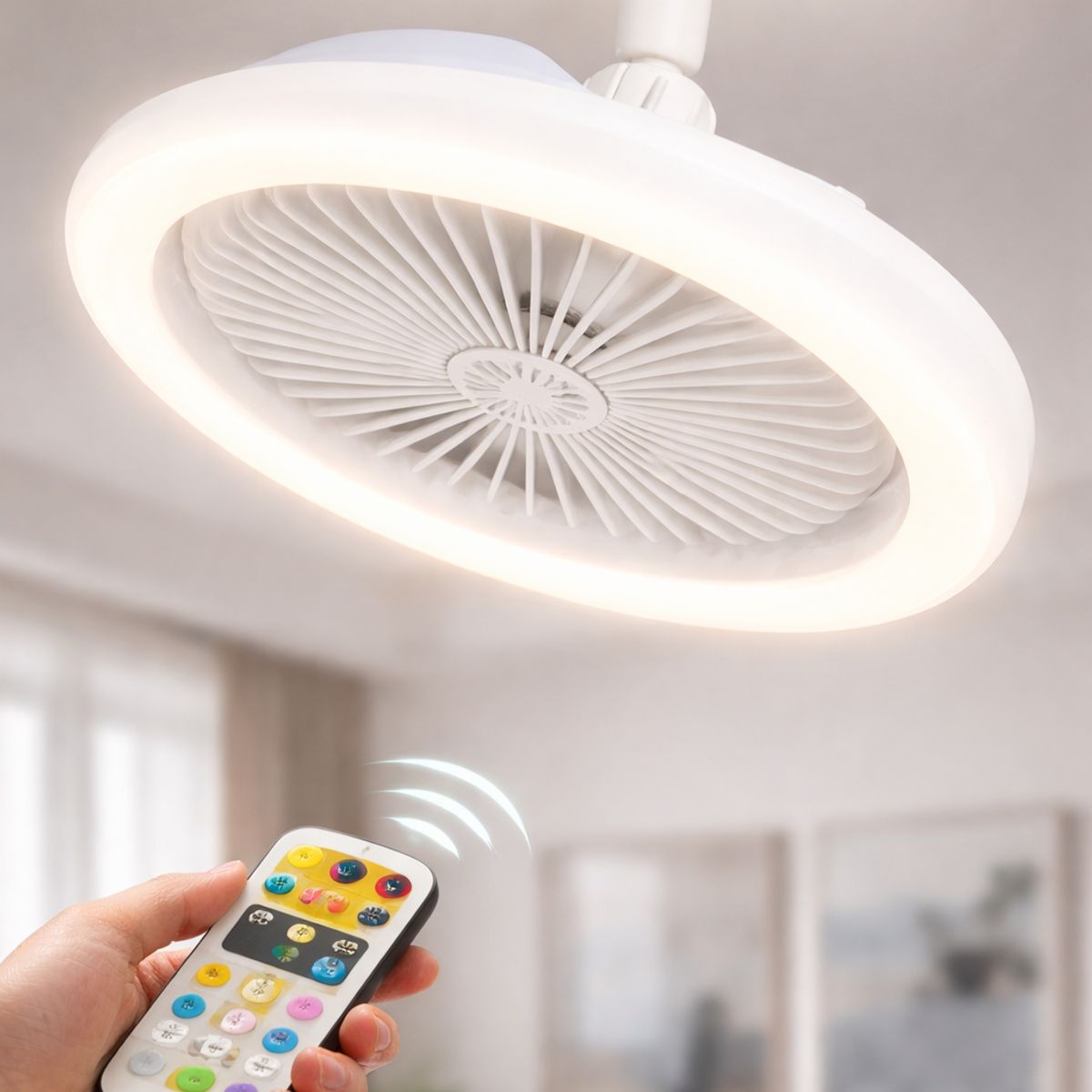 MOVI - Ventilador de Techo 3 en 1 con Luz LED y Control Remoto