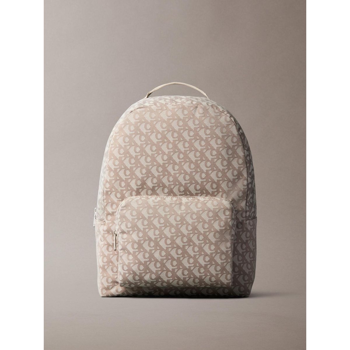 CALVIN KLEIN - Mochila Redonda Jacquard Beige Calvin Klein