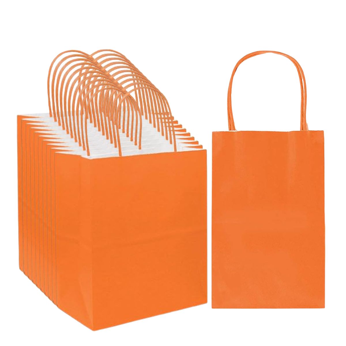 GENERICO - Bolsa de Papel Kraft Pack 12 und Naranja Cotillón