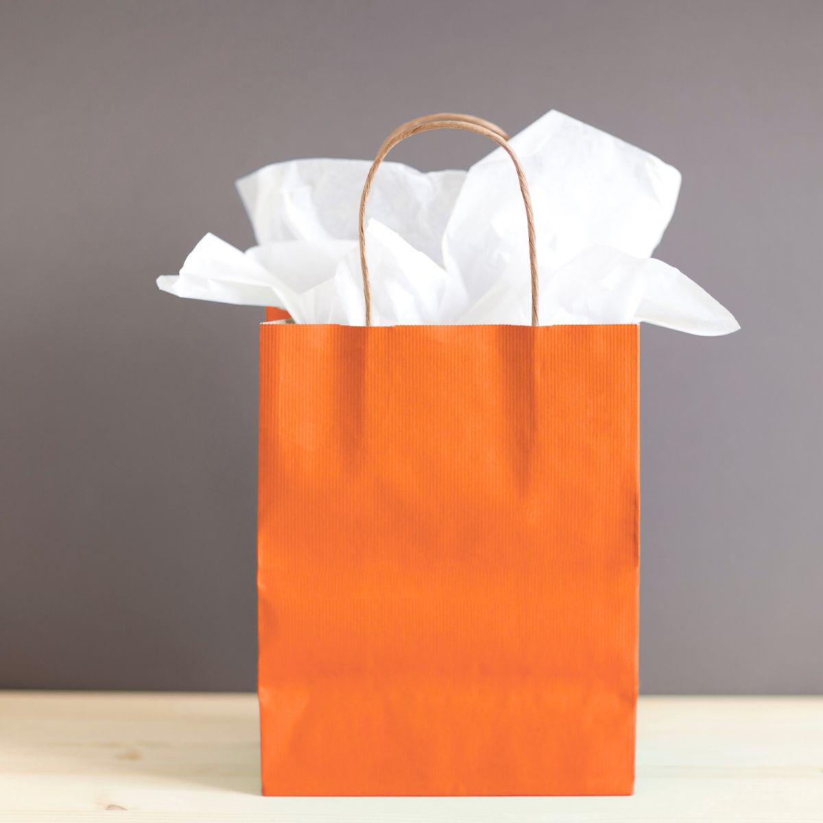GENERICO - Bolsa de Papel Kraft Pack 12 und Naranja Cotillón