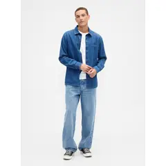 GAP - Polera Hombre Manga Corta Logo Blanco