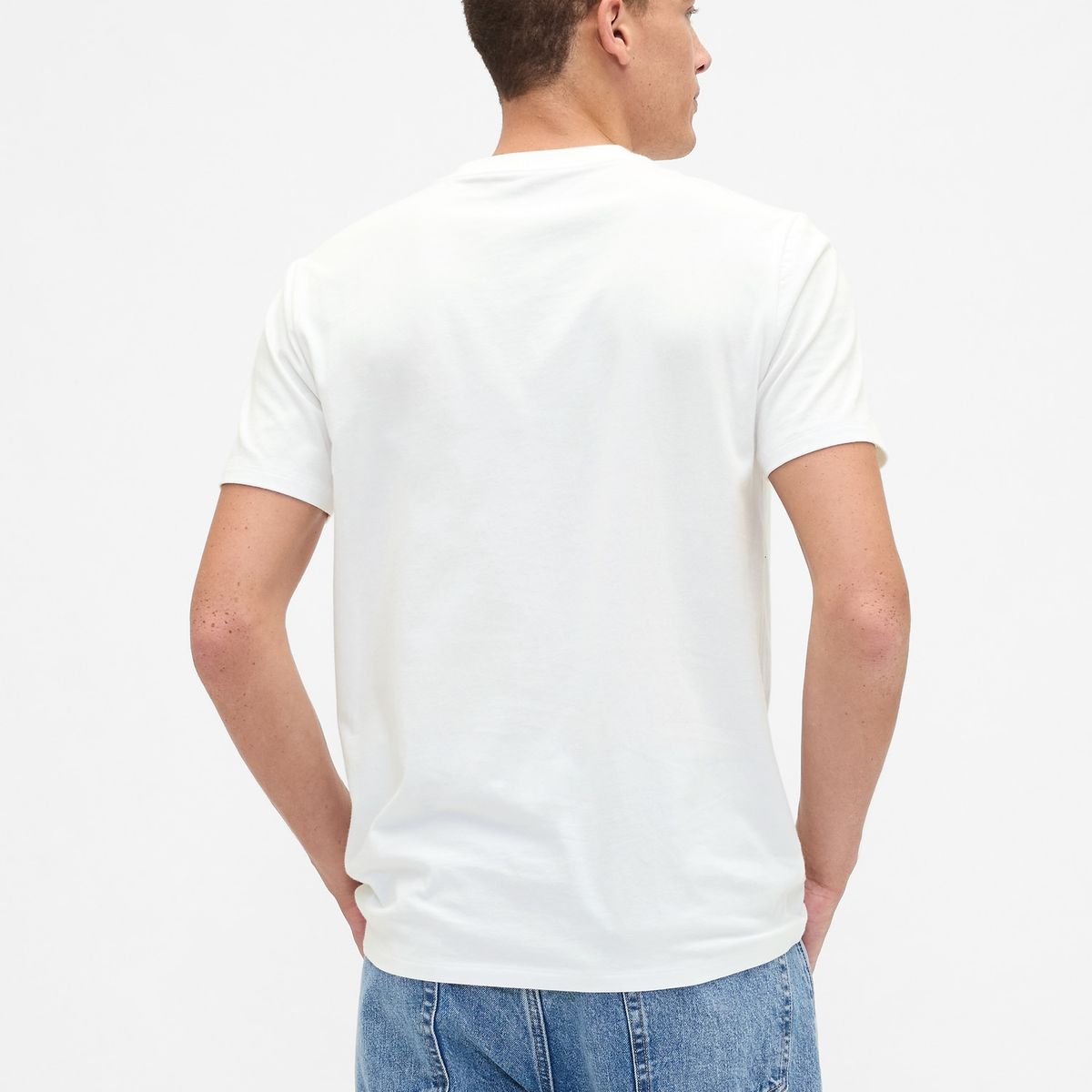 GAP - Polera Hombre Manga Corta Logo Blanco Gap