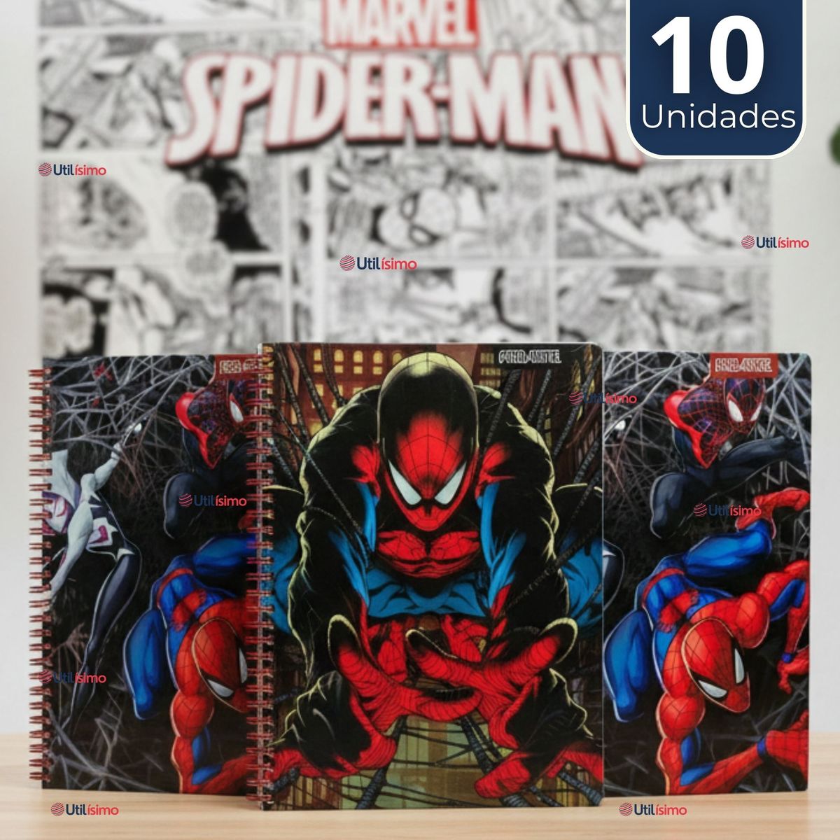 PROARTE - Pack 10 Cuadernos Universitarios SpiderMan 100 Hojas Proarte Diseños Surtidos