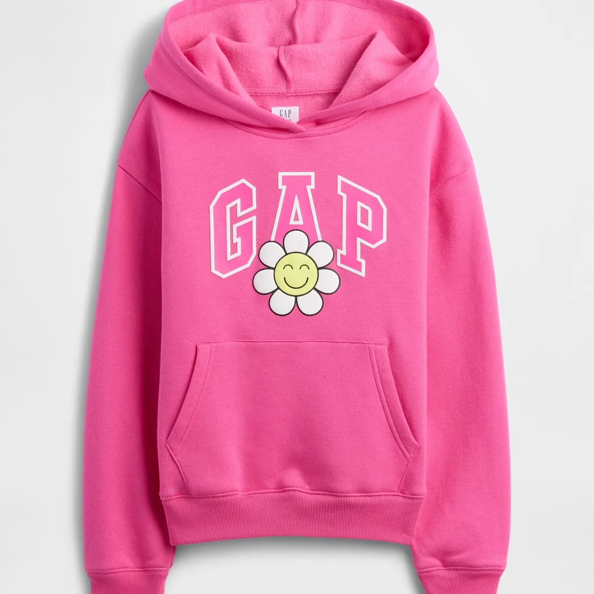 GAP - Polerón Niña Gap Con Gorro Sin Cierre Logo Rosado