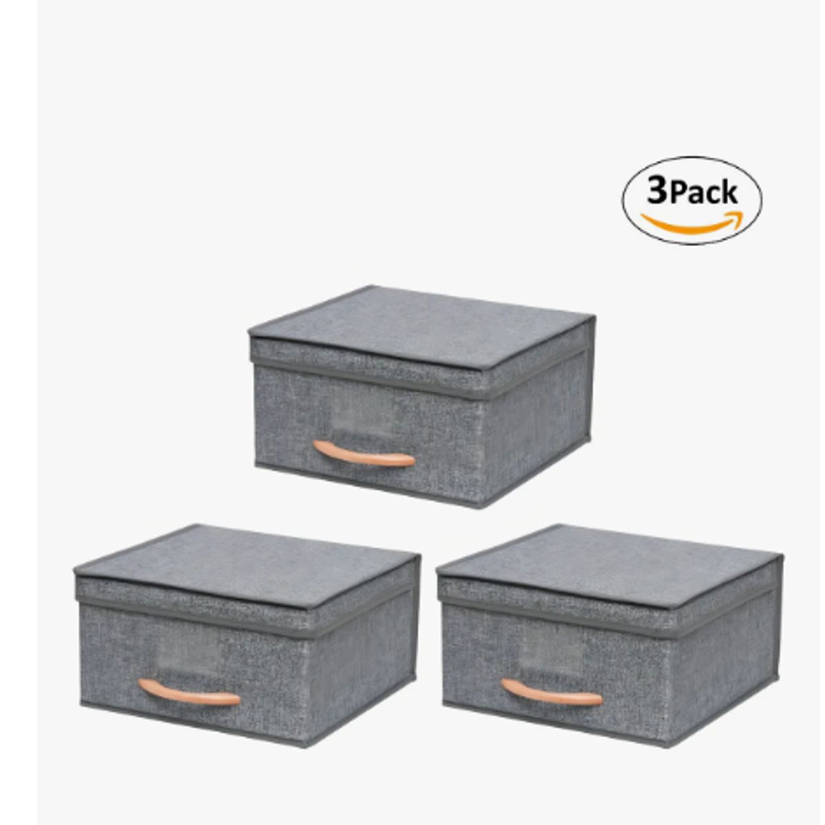 GENERICO - Pack 3 Cajas Organizadoras Plegables Closet Ropa