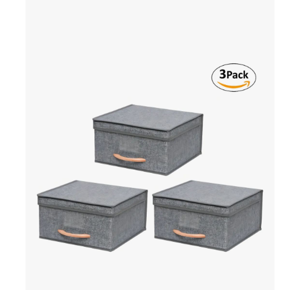 GENERICO - Pack 3 Cajas Organizadoras Plegables Closet Ropa