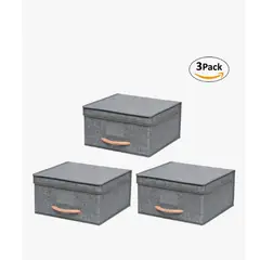 GENERICO - Pack 3 Cajas Organizadoras Plegables Closet Ropa