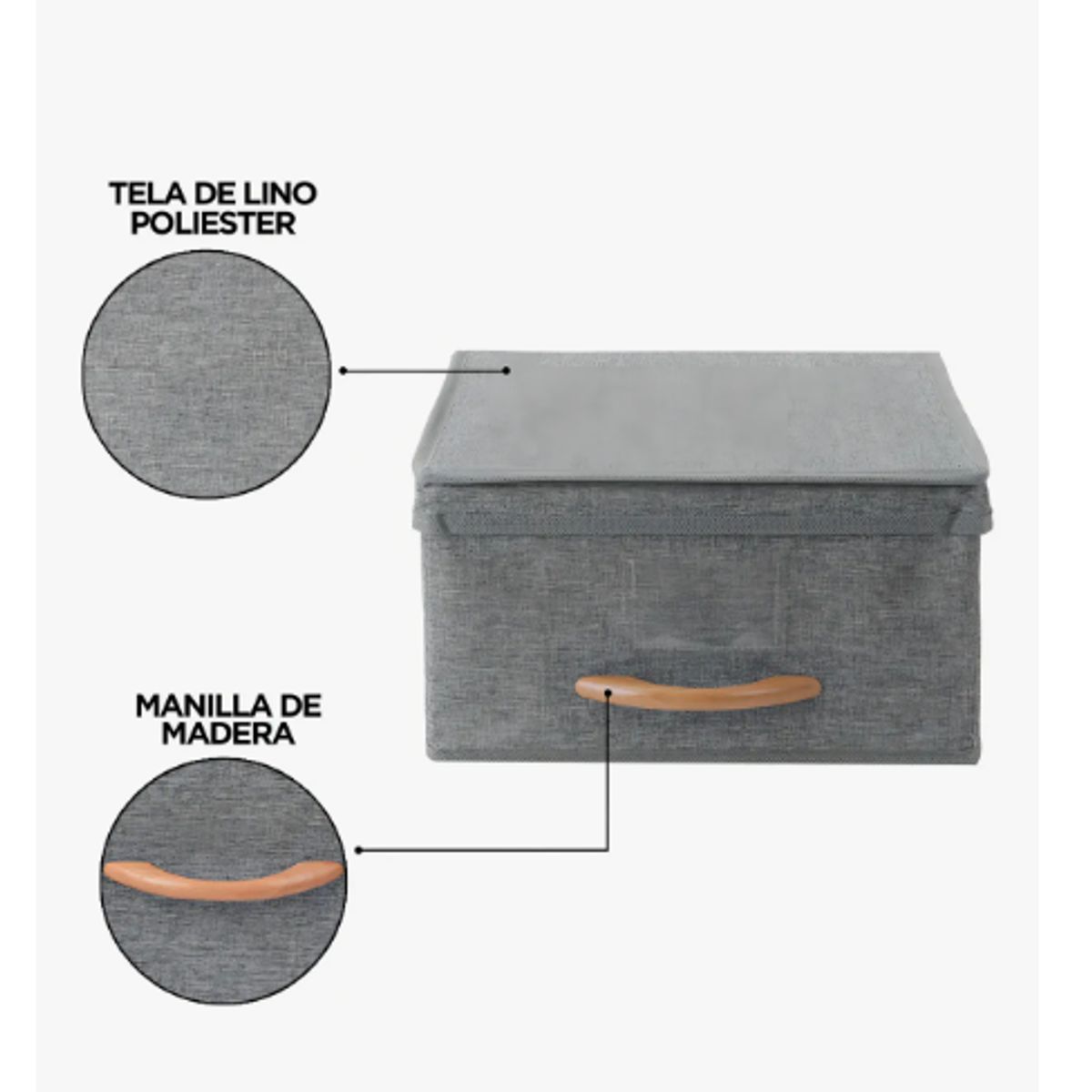 GENERICO - Pack 3 Cajas Organizadoras Plegables Closet Ropa