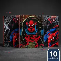 PROARTE - Pack 10 Cuadernos Universitarios SpiderMan 100 Hojas Diseños Surtidos