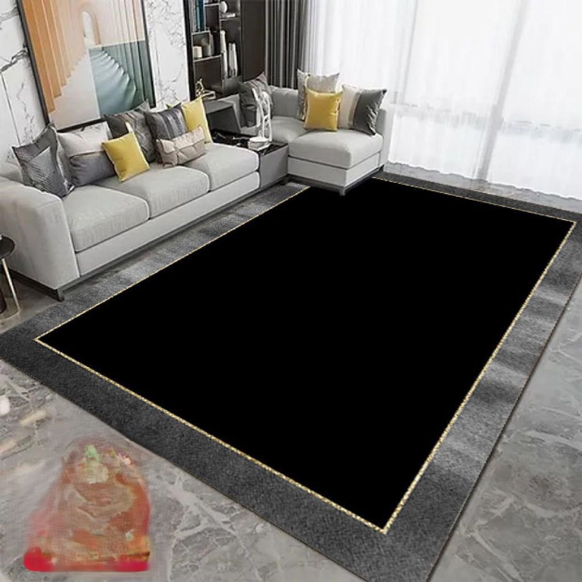 GENERICO - ALFOMBRA PARA LIVING ANTIDESLIZANTE CON DISEÑOS TRIDIMENCIONALES