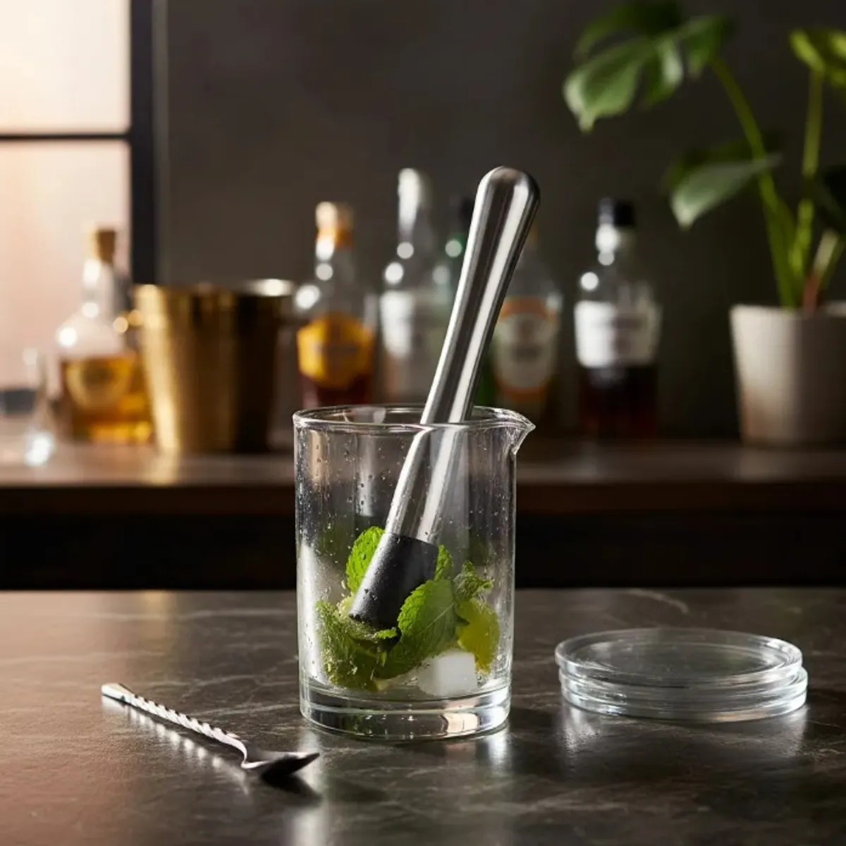 EN VARA'S MEATS & GRILL - Mortero Profesional Cocteleria Bar Inox 29,5 Cms En Vara S