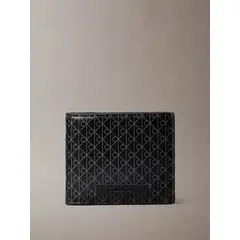 CALVIN KLEIN - Billetera Plegada con Logo Monograma Negro