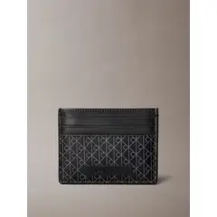 CALVIN KLEIN - Tarjetero con Estampado de Monograma Negro