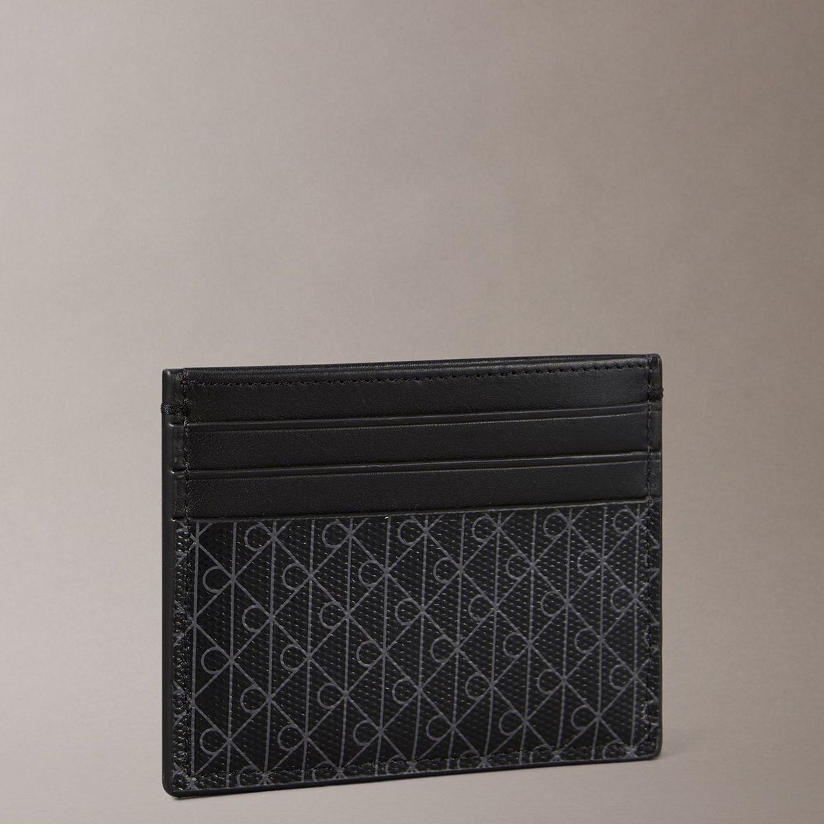 CALVIN KLEIN - Tarjetero con Estampado de Monograma Negro Calvin Klein