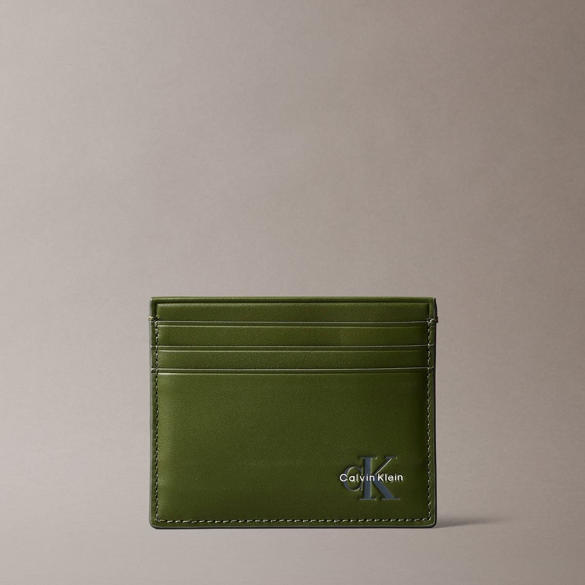 CALVIN KLEIN - Tarjetero con Monograma Verde Calvin Klein