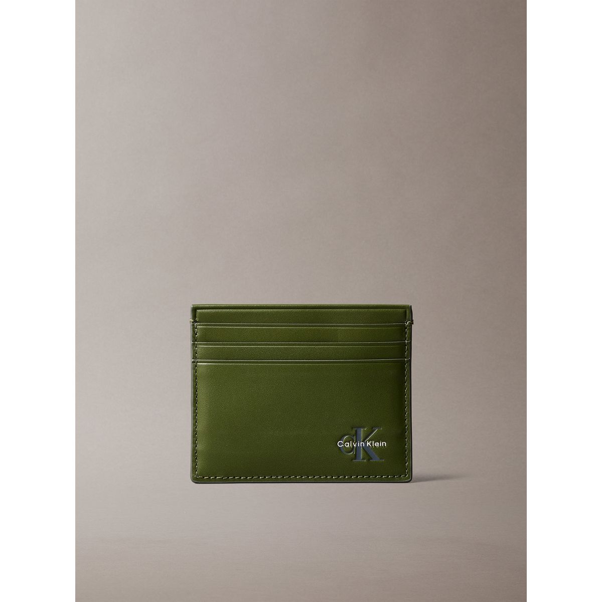 CALVIN KLEIN - Tarjetero con Monograma Verde Calvin Klein