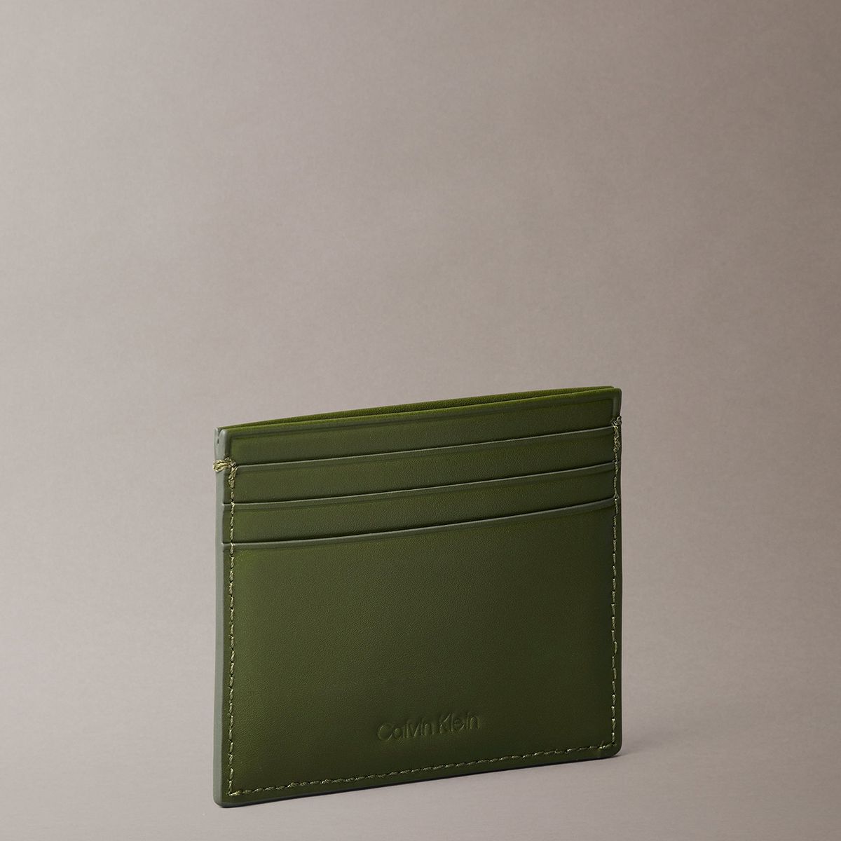 CALVIN KLEIN - Tarjetero con Monograma Verde Calvin Klein