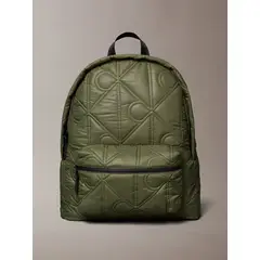 CALVIN KLEIN - Mochila Acolchada Monograma Integral Verde