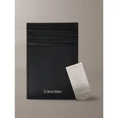 CALVIN KLEIN - Tarjetero con Clip Para Billetes Negro