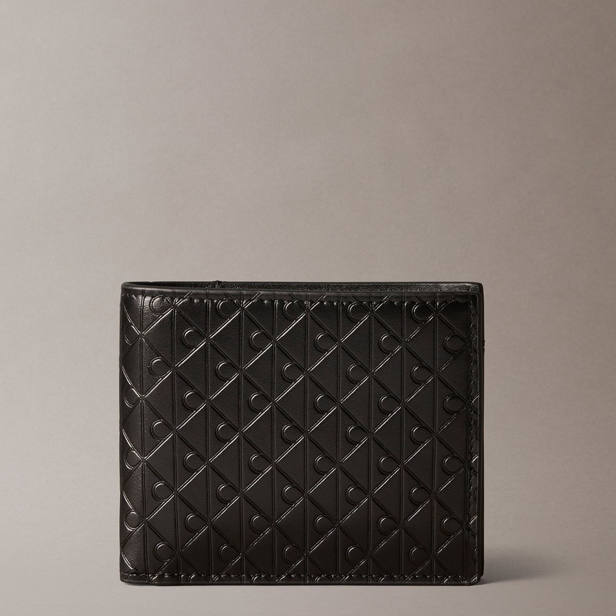 CALVIN KLEIN - Billetera Plegada con Monograma Grabado Negro Calvin Klein