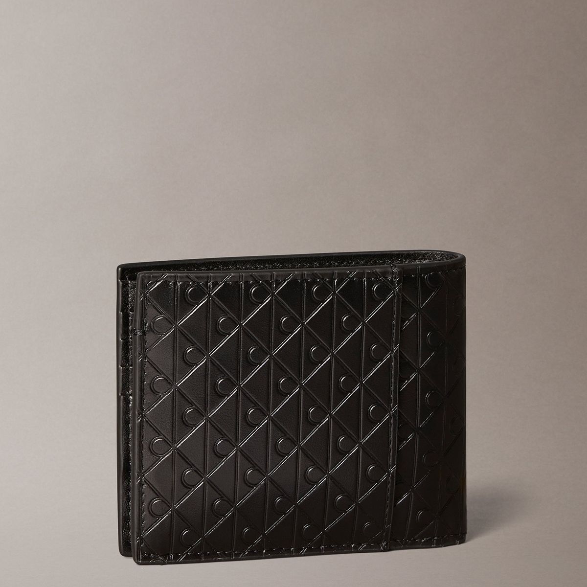 CALVIN KLEIN - Billetera Plegada con Monograma Grabado Negro Calvin Klein