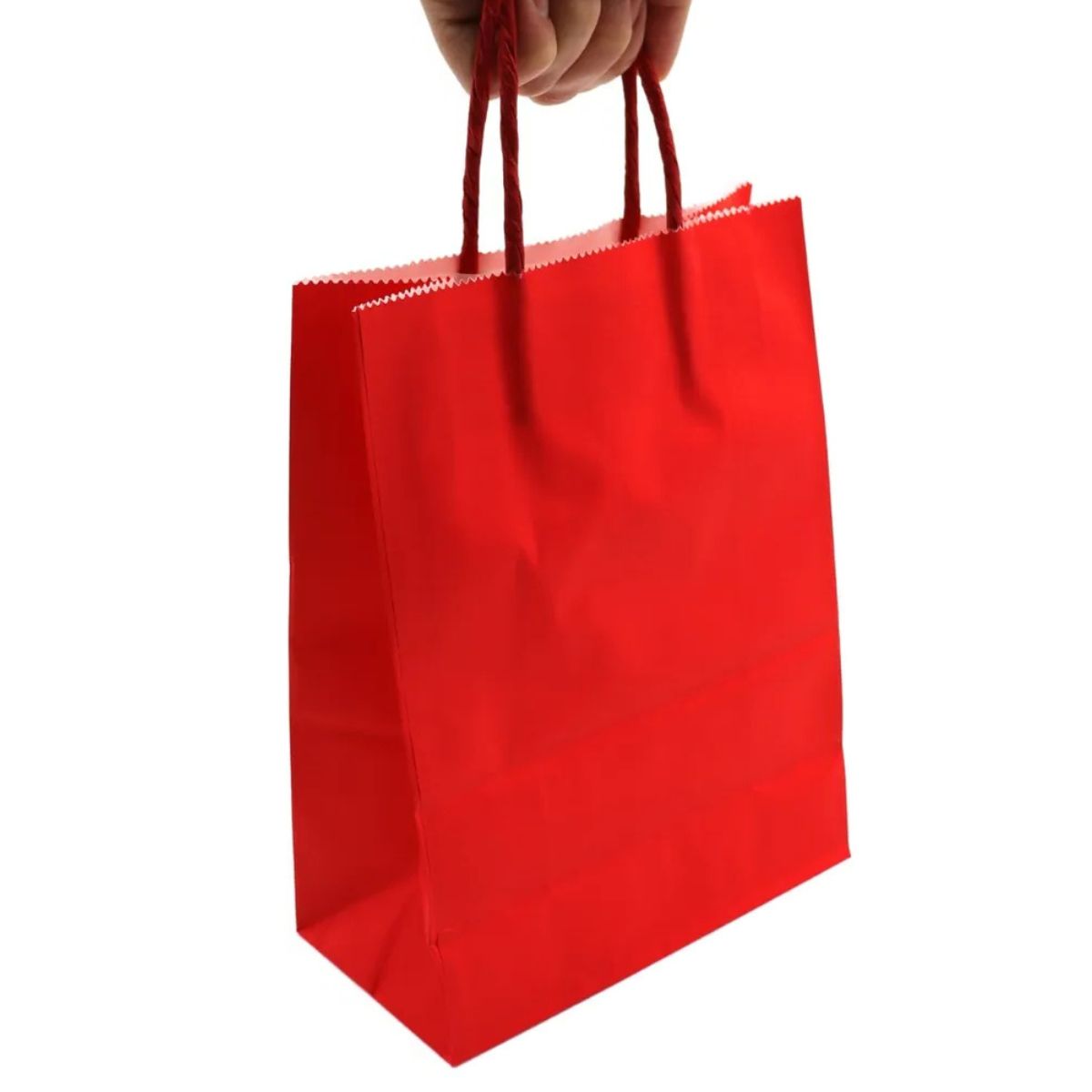 GENERICO - Bolsa Papel Kraft Pack 12 und Rojo Cotillón Regalo