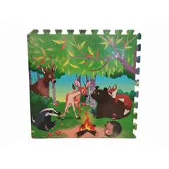 GENERICO - Alfombra antigolpe bebe 60x60x0.9cm gomaeva 4piezas Bighouse