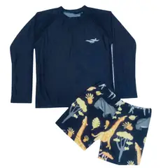 LIKE SHOP - Conjunto De Baño Niños Short Polera Manga Larga Gorro 0061