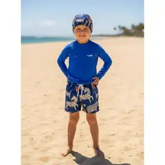 LIKE SHOP - Conjunto De Baño Niños Short Polera Manga Larga Gorro 0061