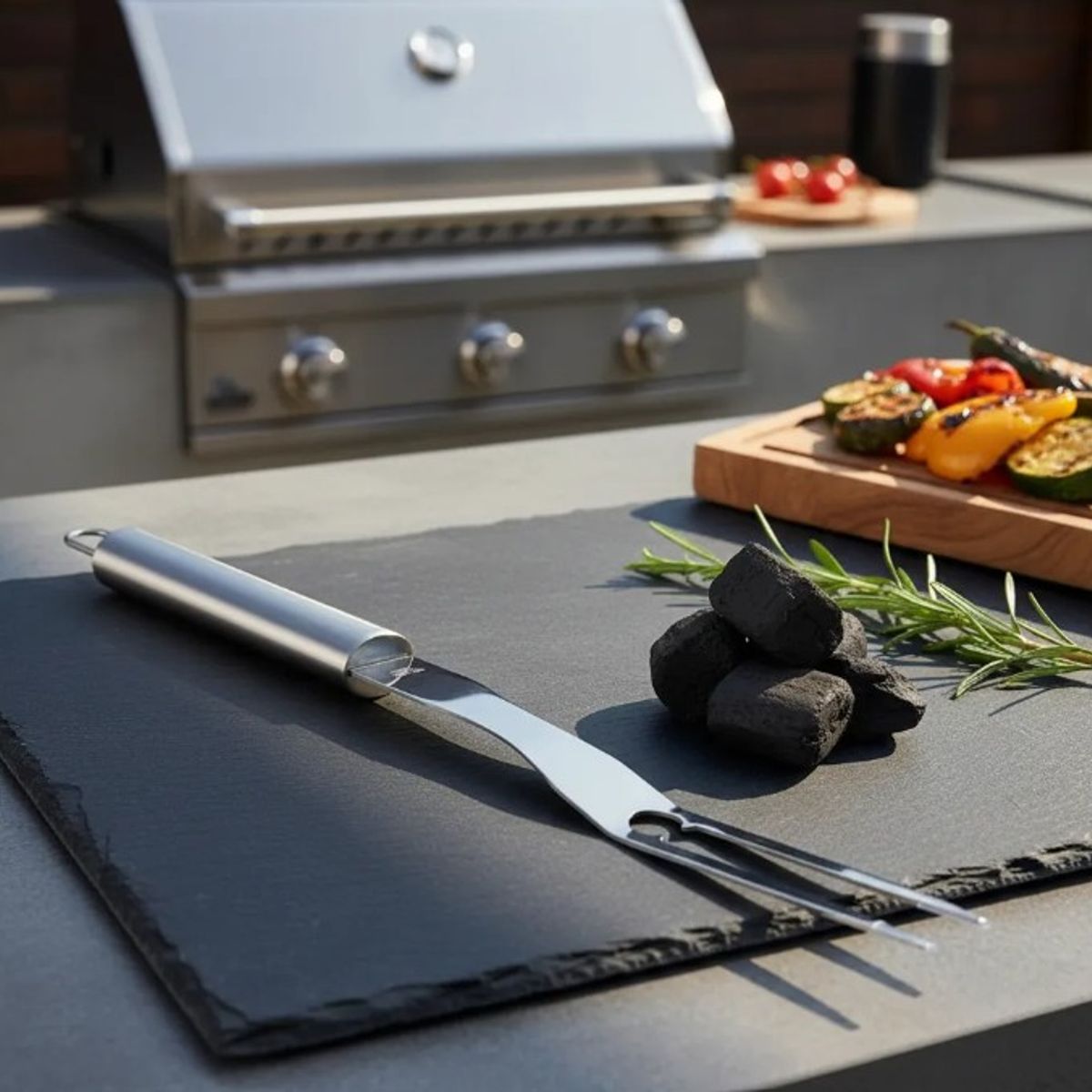 EN VARA'S MEATS & GRILL - Pincho Tenedor Grill Bbq Asado 42 Cm En Varas Meats & Grill