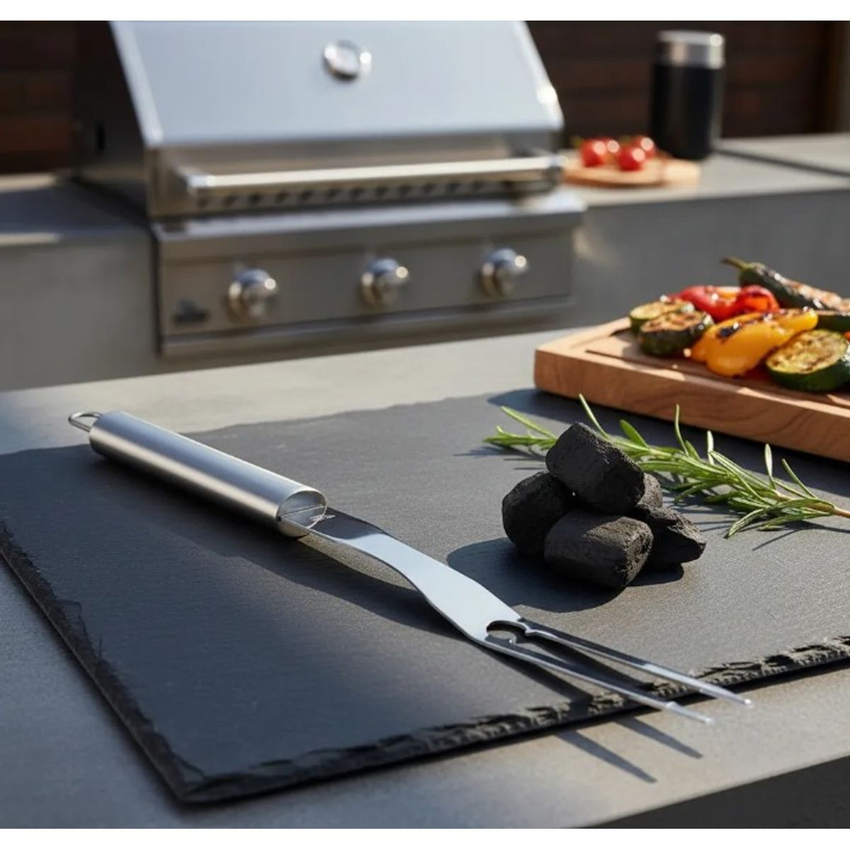 EN VARA'S MEATS & GRILL - Pincho Tenedor Grill Bbq Asado 42 Cm En Varas Meats & Grill