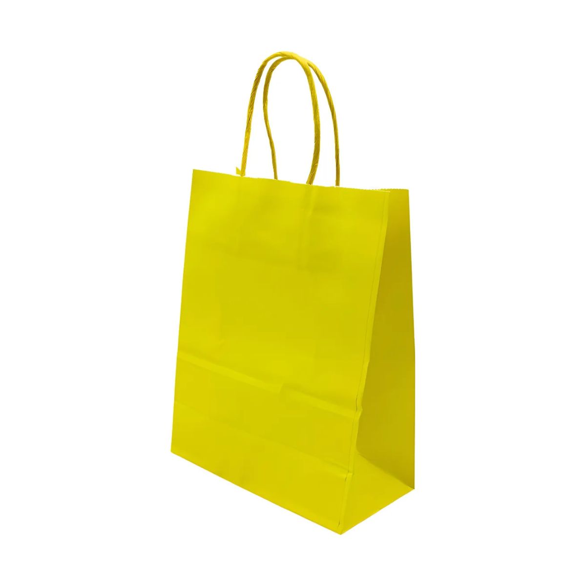 GENERICO - Bolsa Papel Kraft Pack 12 Unidades Amarillo Fiesta Regalo