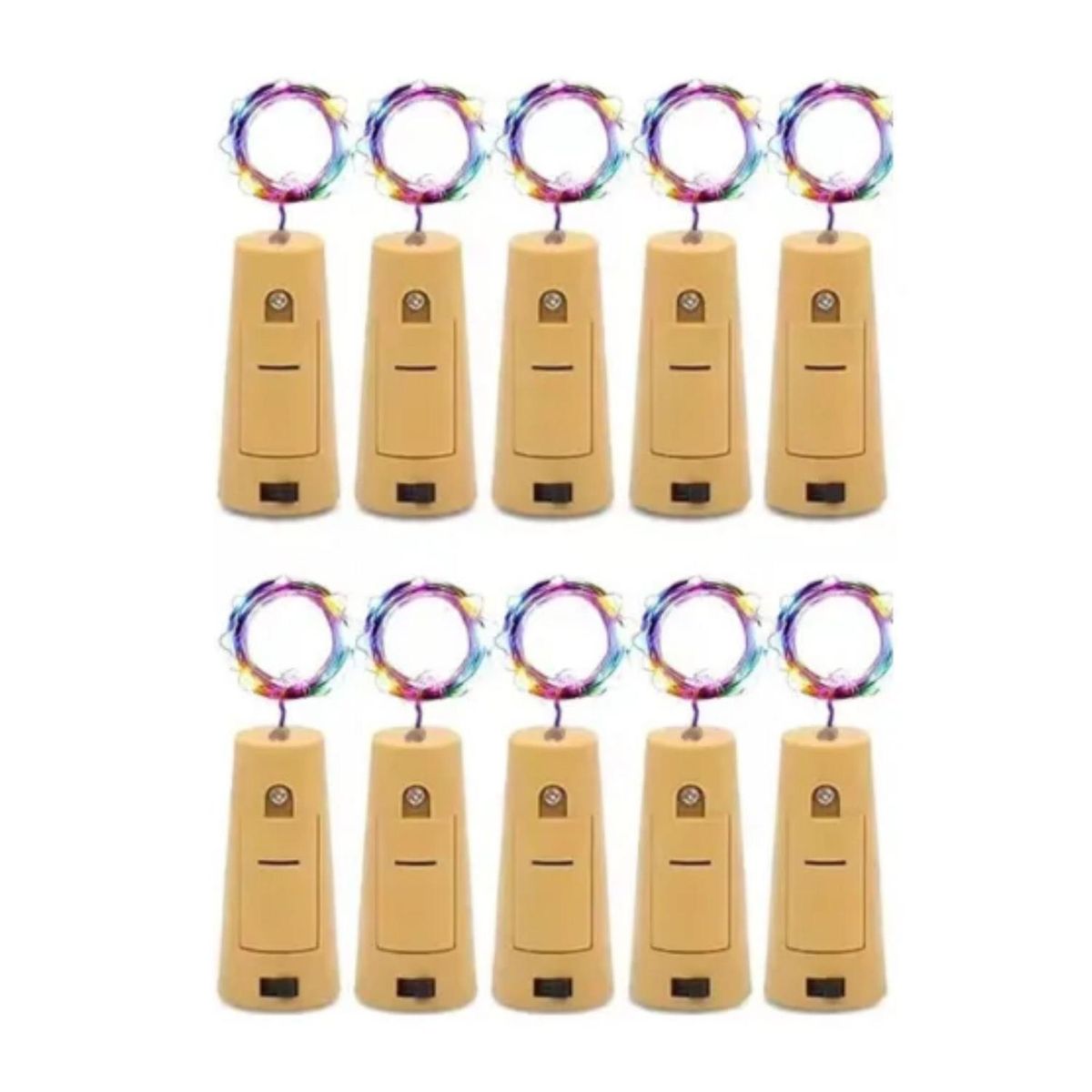 IMPORTCLICK - Pack 10 Luces LED Corcho Hada Pilas 2 MTS