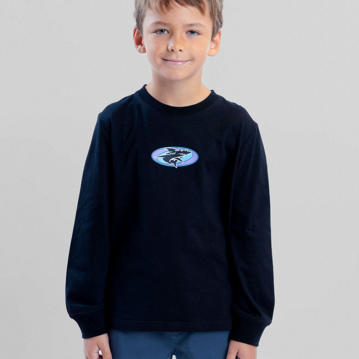 MAUI AND SONS - Polera ML Coastward Negro Infantil Maui And Sons