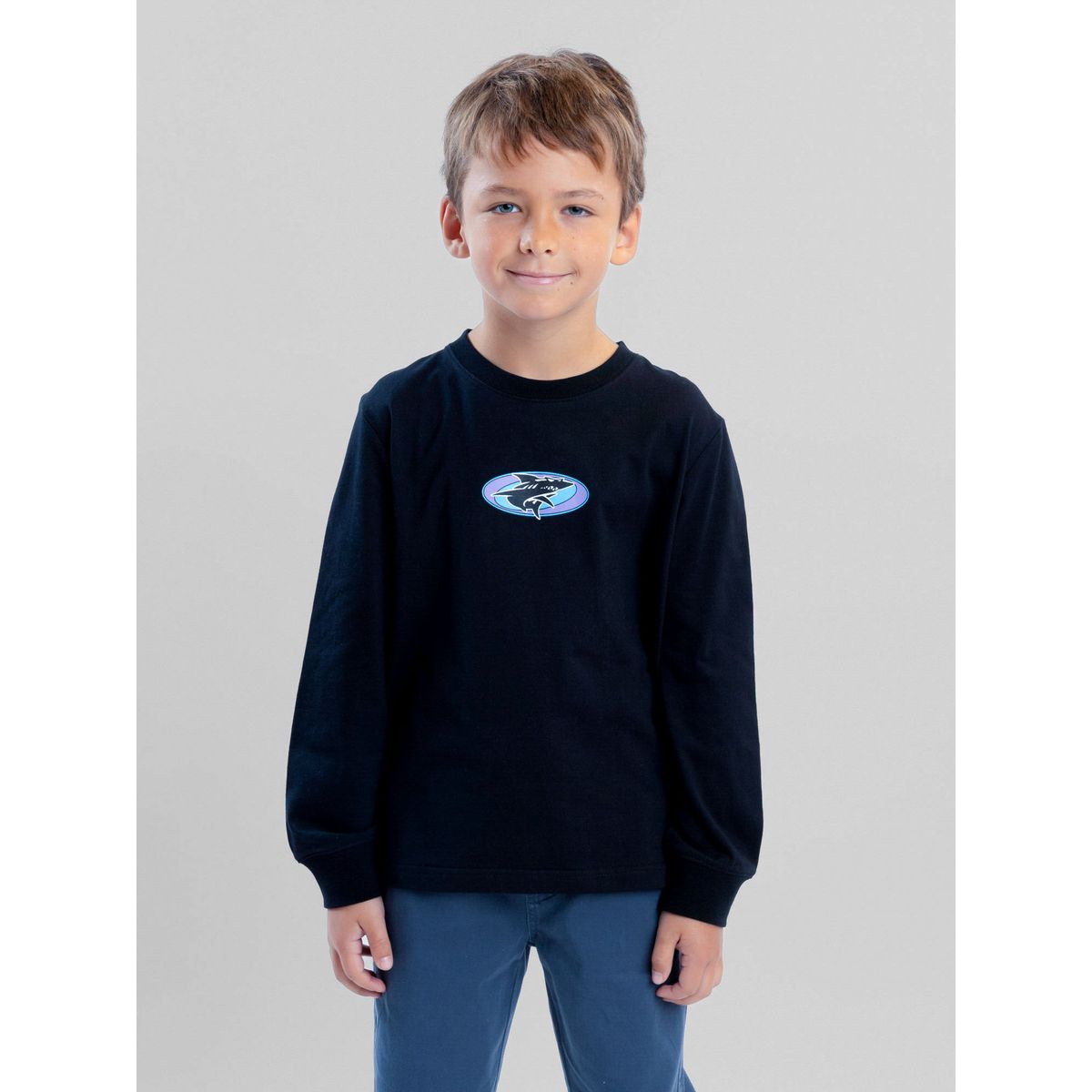 MAUI AND SONS - Polera ML Coastward Negro Infantil Maui And Sons