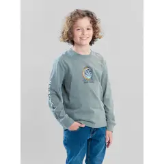MAUI AND SONS - Polera ML Eternal Flame Verde Infantil