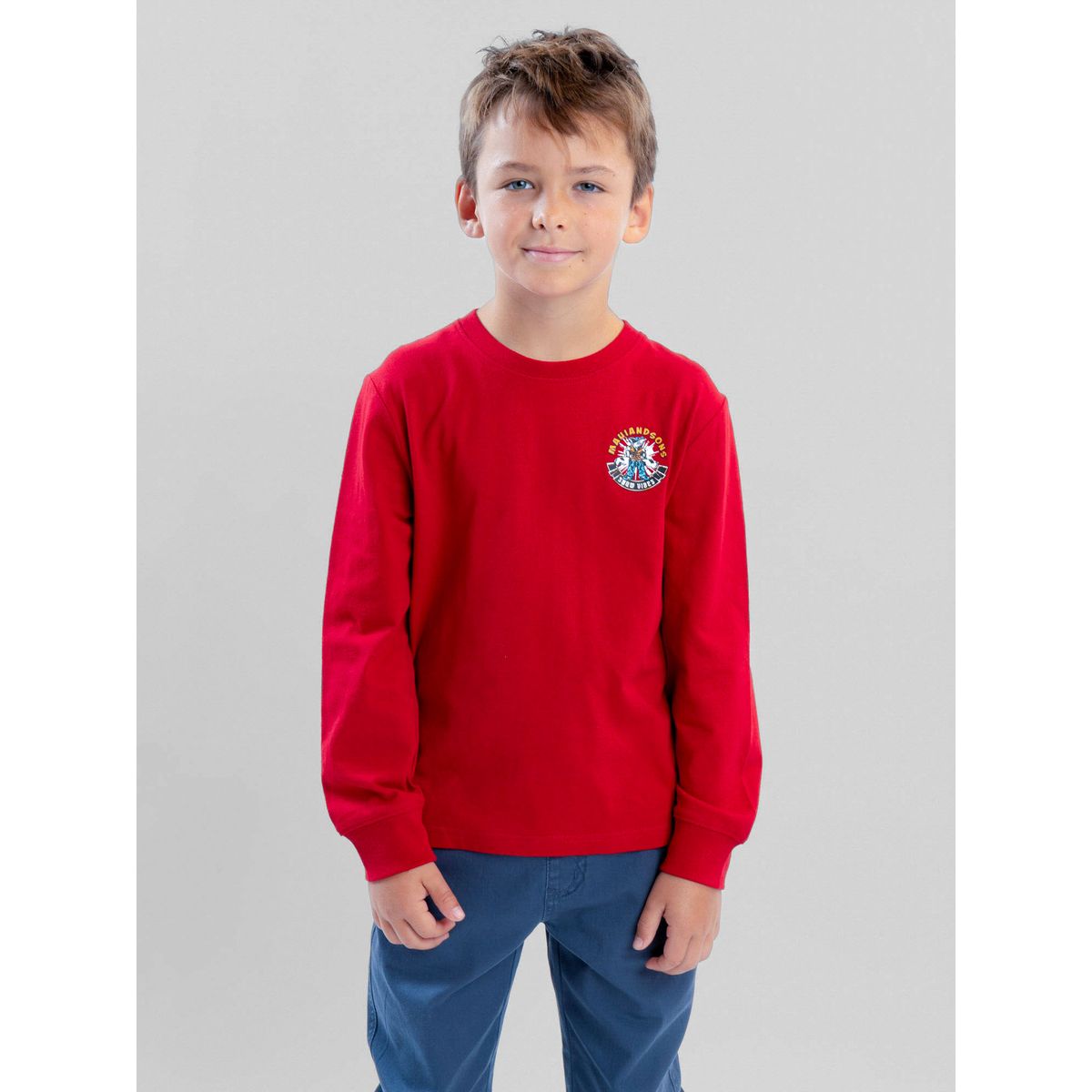 MAUI AND SONS - Polera ML Snow Vibes Rojo Infantil Maui And Sons