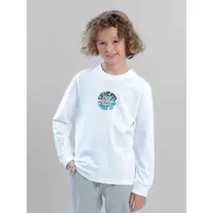 MAUI AND SONS - Polera ML Inland Blanco Infantil