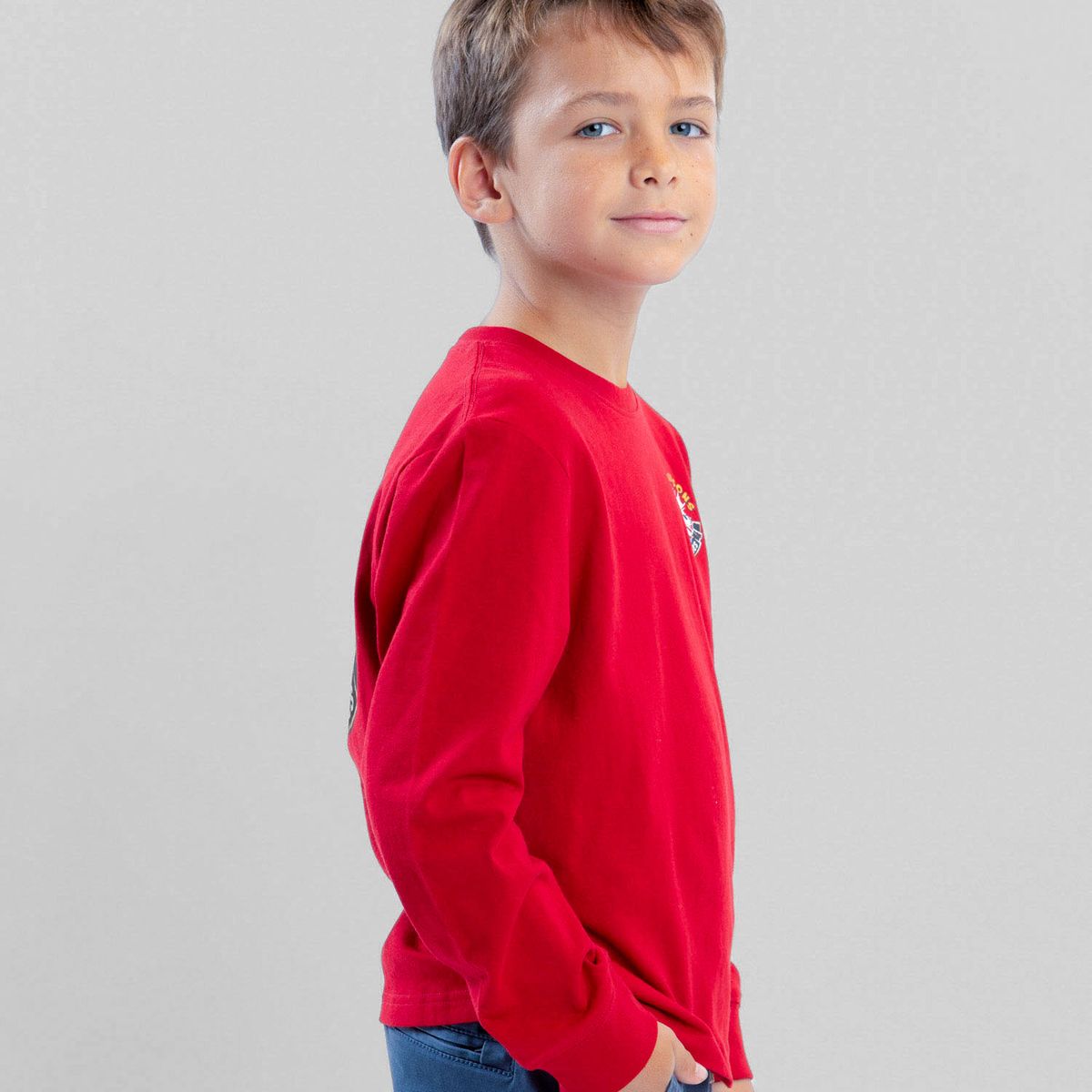 MAUI AND SONS - Polera ML Snow Vibes Rojo Infantil Maui And Sons