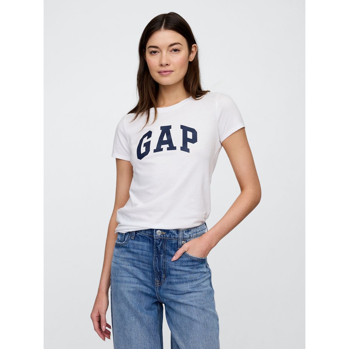 GAP - Polera Mujer Manga Larga Logo Rosado Gap