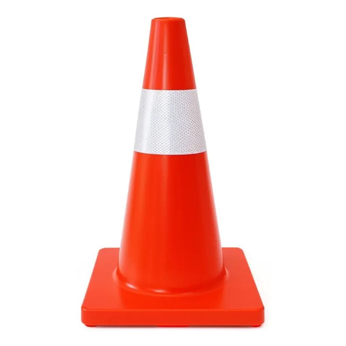 GENERICO - Cono Seguridad Vial Pvc 1 Cinta Reflectante 18 45cm Naranja
