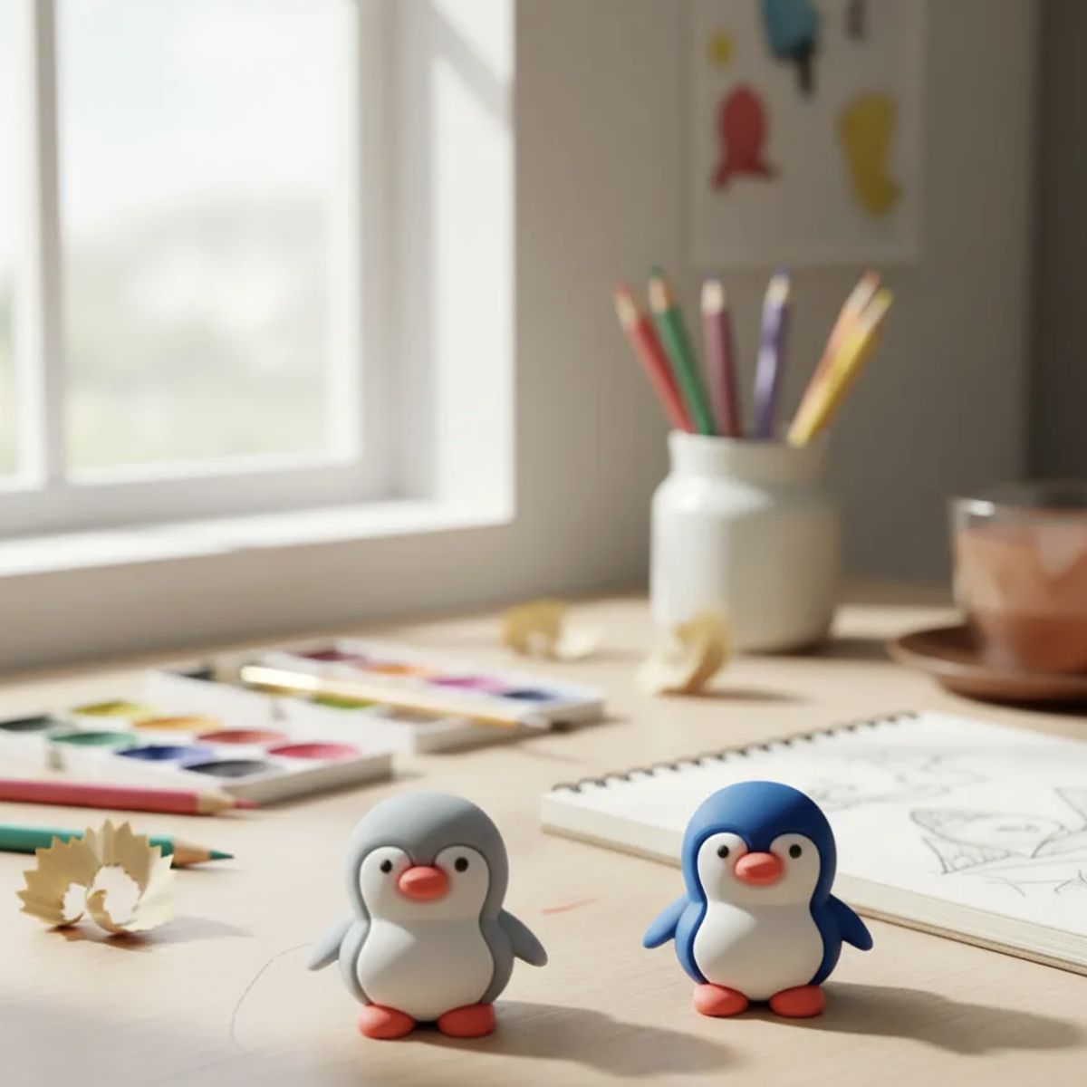 GENERICO - Goma De Borrar 3d Pinguinos 3und