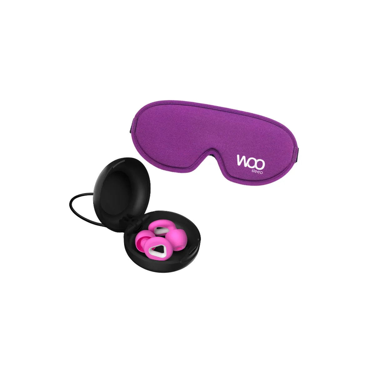 WOO EARPLUGS - Pack Sueño Profundo Woo  Antifaz Blackout + Tapones Dormir